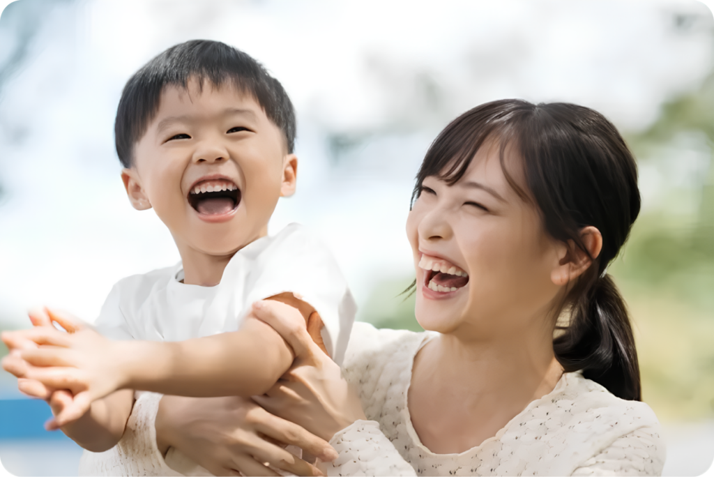 歯ならびの相談に訪れた親子